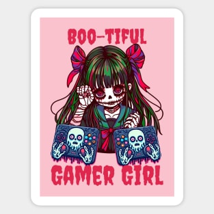 Halloween Spooky Gamer Girl Sticker